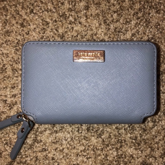 Kate Spade Light Blue Card Wallet - Picture 1 of 6